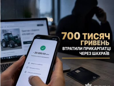 Шахрайські схеми на Прикарпатті: троє жителів області втратили майже 700 тисяч гривень за добу