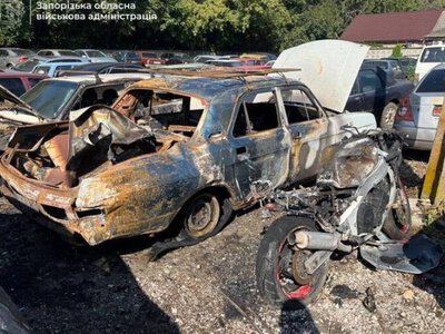 Російський дрон влучив у вантажівку на трасі Запоріжжя-Донецьк