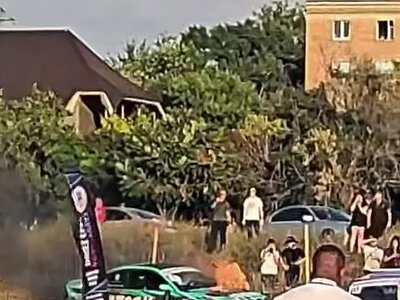 У Миколаєві під час дрифт-змагань спалахнув автомобіль (відео)