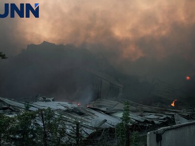 БПЛА рф влучив у склад Еко-маркету на Київщині - фоторепортаж