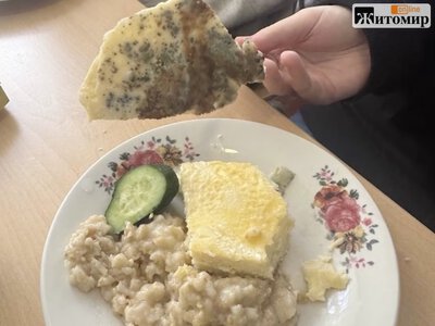 Фото «омлету з пліснявою» розійшлося соцмережами: що відповіли у ліцеях №16 та №2 Житомира