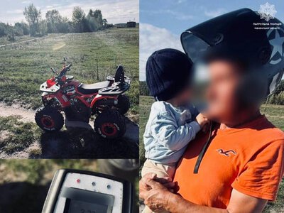 На Дубенщині п’яний чоловік їхав на квадроциклі з дитиною без шолома