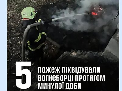5 пожеж ліквідували на Хмельниччині протягом доби