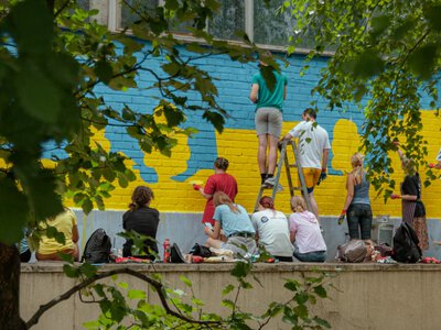 У Коломиї створюють мурал, присвячений захисникам і захисницям
