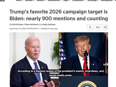 Трамп від початку року 890 разів звинувачував у всьому Байдена – Reuters