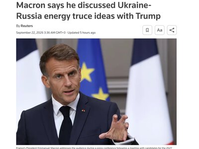 Макрон і Трамп обговорили енергетичне перемир’я між Україною та РФ — Reuters