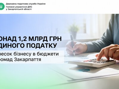 Понад 1,2 млрд грн єдиного податку : внесок бізнесу в бюджети громад Закарпаття