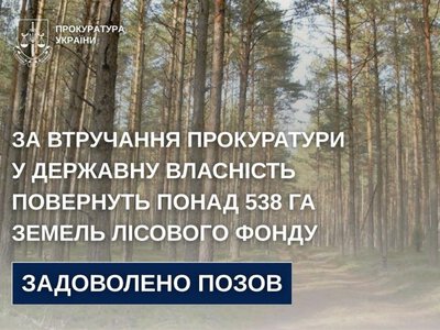 На Рівненщині у державну власність повернуть понад 538 гектарів лісових земель