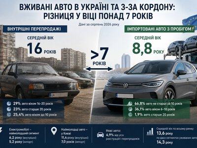 Майже 7 років різниці: які вживані авто з України та з-за кордону купують українці