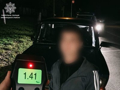 У Хмільнику патрульні виявили водія з 1,41 проміле алкоголю