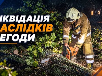 Наслідки урагану у Харкові й області: 7 разів мешканці викликали рятувальників