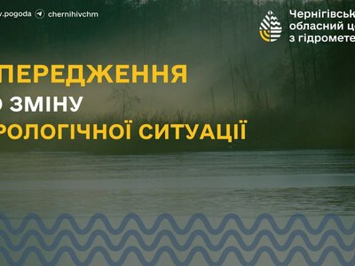 Через рясні дощі в річках Чернігівщини очікується підвищення рівня води