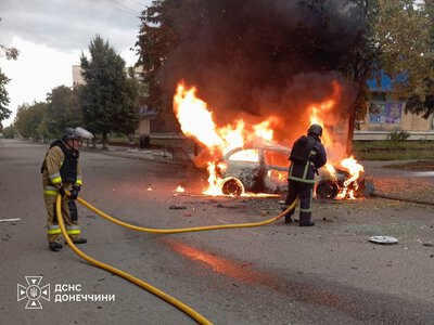 Обстріл Слов’янська: російський дрон спричинив пожежу