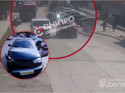 У Дніпрі на 20-річчя Перемоги п'яний водій Lanos врізався в Nissan