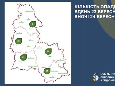 До 28 мм опадів: Сумський гідрометцентр зафіксував інтенсивні дощі в області