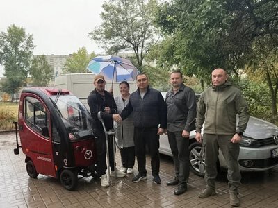 Ветерану із Сум передали електроскутер з Норвегії