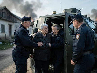 Поліцейські Херсонщини вивезли двох 74-річних жінок з обстрілюваної Гаврилівки