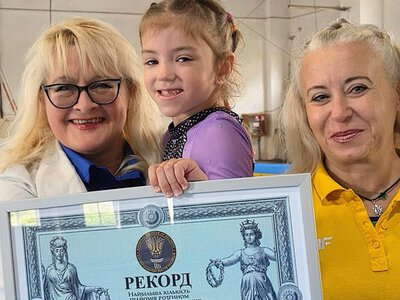 7-річна львів'янка встановила шостий рекорд України зі спортивної гімнастики
