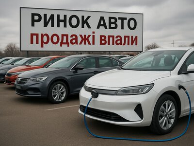 Ринок авто: продажі впали, електромобілі тримають оборону