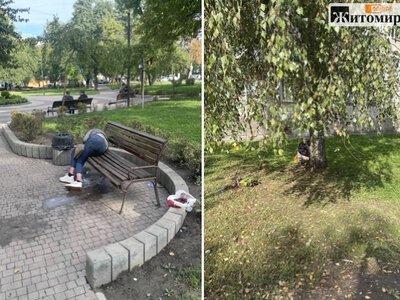 «Справляють нужду просто на лавках»: на житомирській Крошні скаржаться на щоденну антисанітарію у сквері
