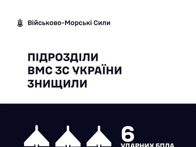 Українські моряки минулої доби знищили 6 російських «шахедів»