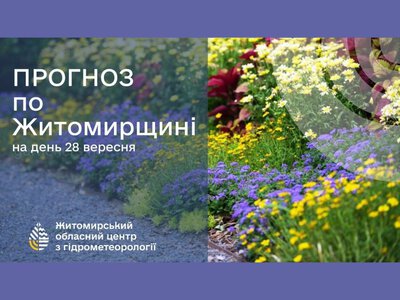 Погода сьогодні на Житомирщині