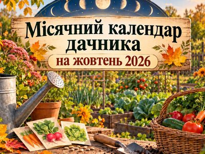 Місячний календар городника на жовтень 2026: сприятливі дні для посадок та повний список робіт