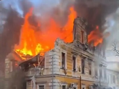 Росія вдарила по будівлі Академії наук у Києві, – Зеленський