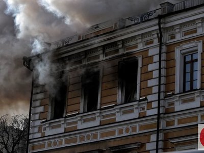 Російський дрон влучив у будівлю НАН України в центрі Києва: люди рятувалися через вікна, є загибла