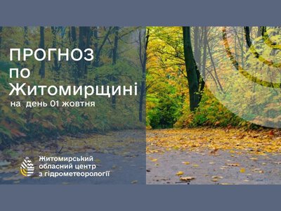 Погода сьогодні на Житомирщині