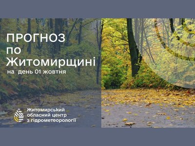 Погода сьогодні на Житомирщині