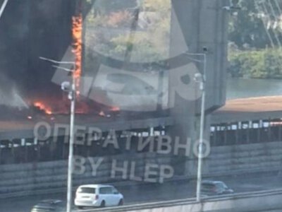 Російські дрони атакували Південний міст у Києві (ВІДЕО)