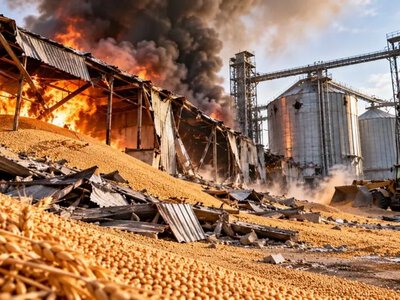 На Чернігівщині ворог знищив сотні тонн зерна