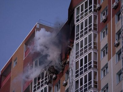 У Києві через дроновий удар рф пошкоджено 25-поверховий будинок