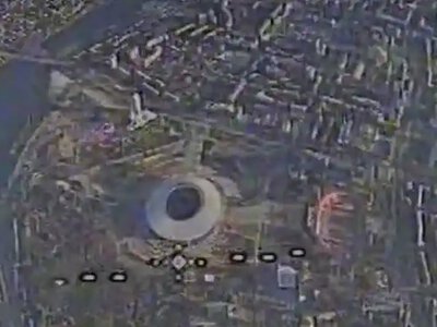 Дрон Сил оборони пролетів над Донбас Ареною та уразив військовий потяг РФ у Донецьку