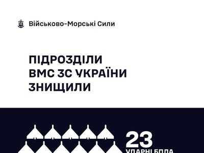 Українські моряки минулої доби знищили 23 російські «шахеди»
