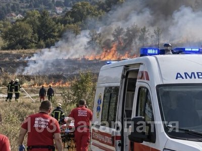 77-річна жінка ледь не загинула під час пожежі в полі на Мукачівщині