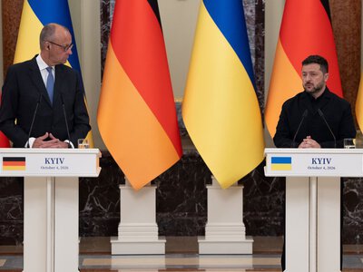 Мерц привіз пакет допомоги для протидії реактивним дронам, Німеччина постачатиме Україні далекобійну зброю та супутникове обладнання (ВІДЕО)