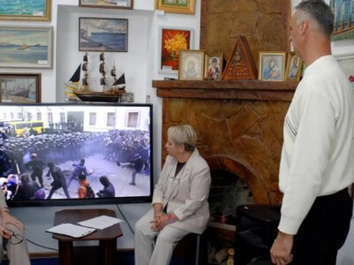 В окупованому Скадовську на заході про Голокост показували фото українського Майдану