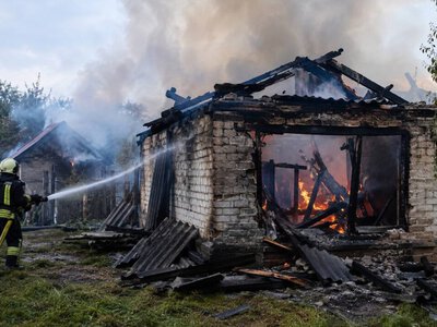  На Ніжинщині сталися 2 пожежі господарчих будівель 