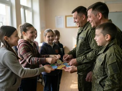 Школярі Херсонщини допомагали військовим до Дня захисників