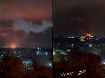 Після масованої атаки БпЛА загорілася найбільша нафтобаза Московської області