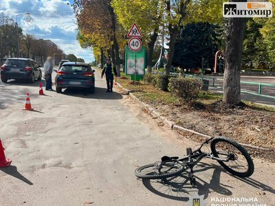 У місті Житомирської області водійка на Hyundai наїхала на 11-річного велосипедиста