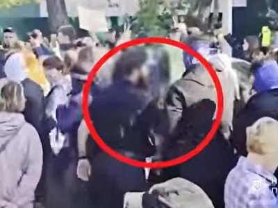 У Києві затримали чоловіка, який провокував сутички з правоохоронцями під час акції проти вирубки дерев на Теремках
