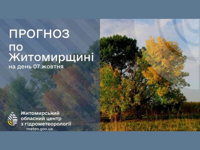 Погода сьогодні на Житомирщині