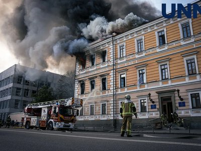 Пошкоджено 40% приміщень: у НАН розповіли, що буде з будівлею після російської атаки