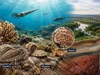Частина України мільйони років тому були дном прадавнього моря