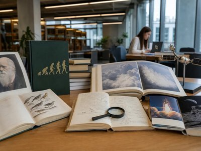Добірка наукових книжок розповідає про Дарвіна, хмари та космічні польоти