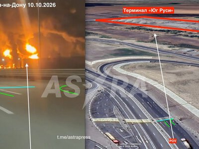 У Ростові-на-Дону після атаки дронів горить нафтоналивний термінал