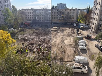 У Кременчуці показали, як змінилася територія після розчищення завалів